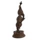 Handmade Brown Patina Brass Tribal Standing Ganesha Statue