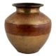Handmade Antique Brass With Copper Band  Ganga Jamuna Pot