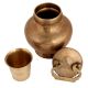 Handmade Brown Brass Kamandal with Lid