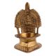 Handmade Golden Brass Gajalaxmi Vilakku or Lakshmi Oil Lamp Diya