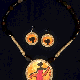 Morning Glory With Women Shadow Neckpiece With Earrings Set