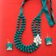 Peacock Green Colour Fabric Neckpiece