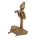 Handmade Yellow Brass Dhokra Art Statue Of Musician Playing Mahuri