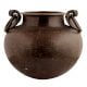 Handmade Brown Brass Plant Pot With Ring Handles
