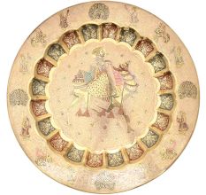 Camel Rider Embellished Decorative Tray For Business Decor