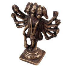 Handmade Black Brass Panchmukhi Hanuman Statue