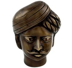 Handmade Brown Brass Head Shiva Head