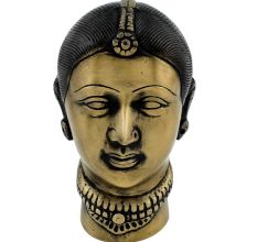 Handmade Antique Brass Gangaur or Gauri Mata Face Statues
