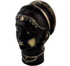 Handcrafted Black Goddess Gangaur or Gauri Or Parvati Head Statue