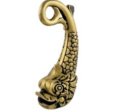 Hand Carved Golden Brass Fish Table Leg Set Of 4