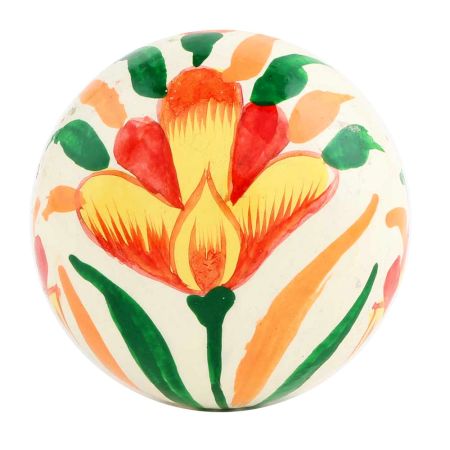 White & Yellow Colourful Wooden Knob