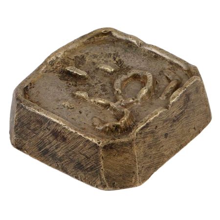 Handmade Golden Brass Paper Weight Square Shaped For Decoration