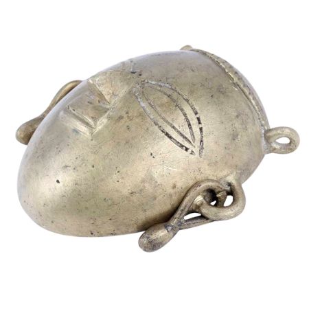 Handmade Golden Brass Tribal Man Mask Wall Hanging