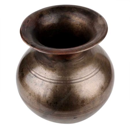 Handmade Dark Finish Brass kalash Pot