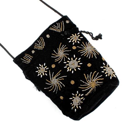 Black Embroidered Potli Bag