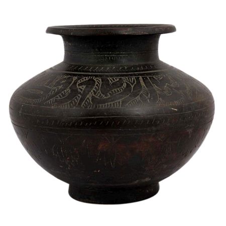 Handmade Black Brass Water Pot Or Lota