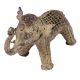 Handmade Brownish Gold Brass Dhokra Elephant Statue