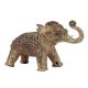Handmade Brownish Gold Brass Dhokra Elephant Statue
