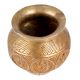 Handcrafted Golden Brass Holy Water Pot Carved With Goddess Laxmi Images