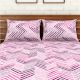 Spaces 104 TC Cotton Pink Double Bed Sheet with 2 Pillow Covers