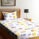 Multicolored Chic Home Kids Transport 180 TC Cotton Single Bedsheet with One Pillow Cover
