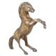 Handmade Nickel Finish Brass Horse Statue With Uplifted Legs