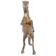 Handmade Nickel Finish Brass Horse Statue With Uplifted Legs