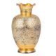 Handmade Multicolored Brass Scalloped Flower Vase