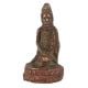 Handmade Brown Tarnished Brass Sitting Indian Sage Statue