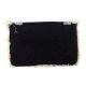 Black And White Heavy Hand  Embroidery Foldover Clutch Bag With Coins
