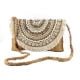 Natural Handmade FoldOver Bohemian Jute Clutch Bag