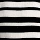 Black And White Striped Jaquard Large Cotton Tote Bag
