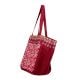 Burgundy Printed Large Cotton Totoe Bag