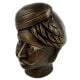 Handmade Brown Brass Muniswaran God Head Shiva Head