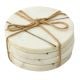 White Round Marble With Brass Handicraft CosterÂ Set( Pack of 4)