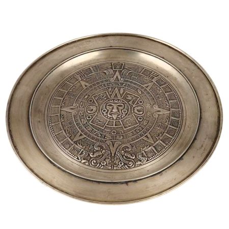 Black Brass Pooja Thali Plate Handcrafted Engraved Design