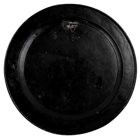 Handcrafted Black Enamel Brass Plate Elephant Design Wall Hanging