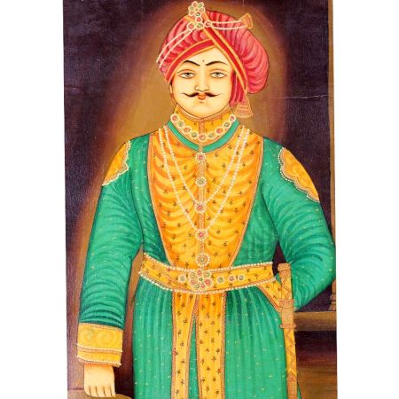 Indian Mughal Portrait Royalty Painting