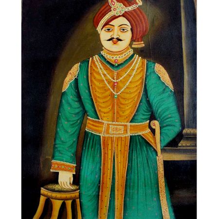 Maharaja King PortraitÂ Canvas Painting