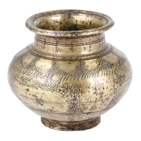 Engraved Brass Holy Water Lota