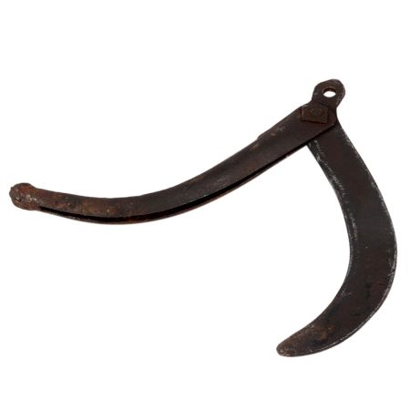 Primitive Brass Garden Tool With Dark Patina