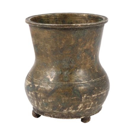 South Indian Water Pot With Black Patina