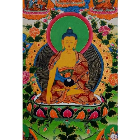 Thangka Painting Of Medicine Buddha Or Bhaisajya guru