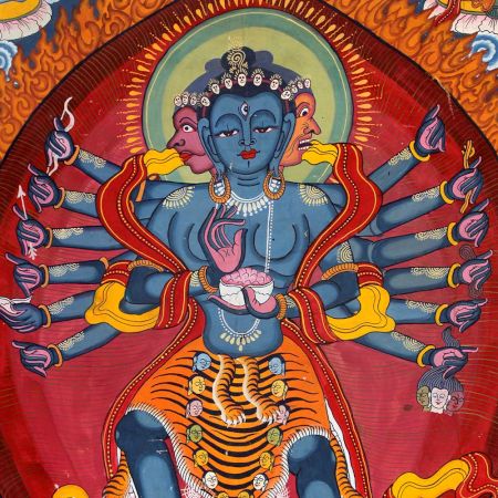 Tibetan Thangka Painting of Chakrasamvara