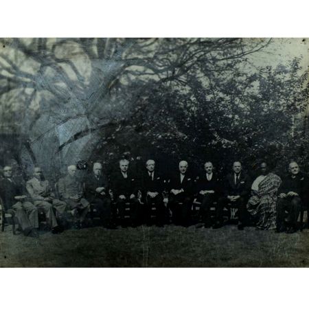 Old Photograph Of Clement Attlee and Prime Ministers at the Commonwealth Conference