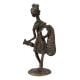 Handcrafted Black Brass Dhokra Tribal Women Statue