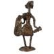 Handcrafted Black Brass Dhokra Tribal Women Statue