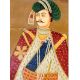 Old Standing Indian Emperor Canvas Painting