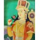 Handmade Canvas Painting Of Mughal Queen
