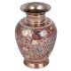 Red Brass Meenakari Work Flower Vase